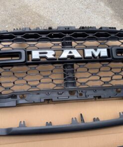 Alternative view of Dodge ram 2019_2015 Front grille for Dodge, along with the upper and lower trim pieces in matte black