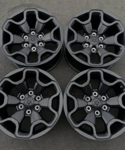 SET (4) 18 INCH WHEELS RAM TRX/RHO 1500 2019-2025 GENUINE OEM SATIN BLACK 95121. 18x9.