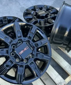 Alternative view of 2024-2025 GMC Sierra AT4 HD 2500 3500 Black Factory OEM Rims 2020