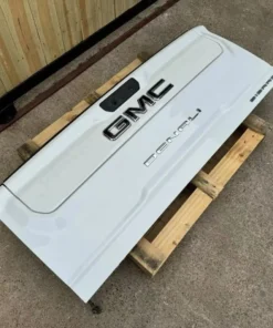 Alternative view of GMC OEM Denali White Tailgate..